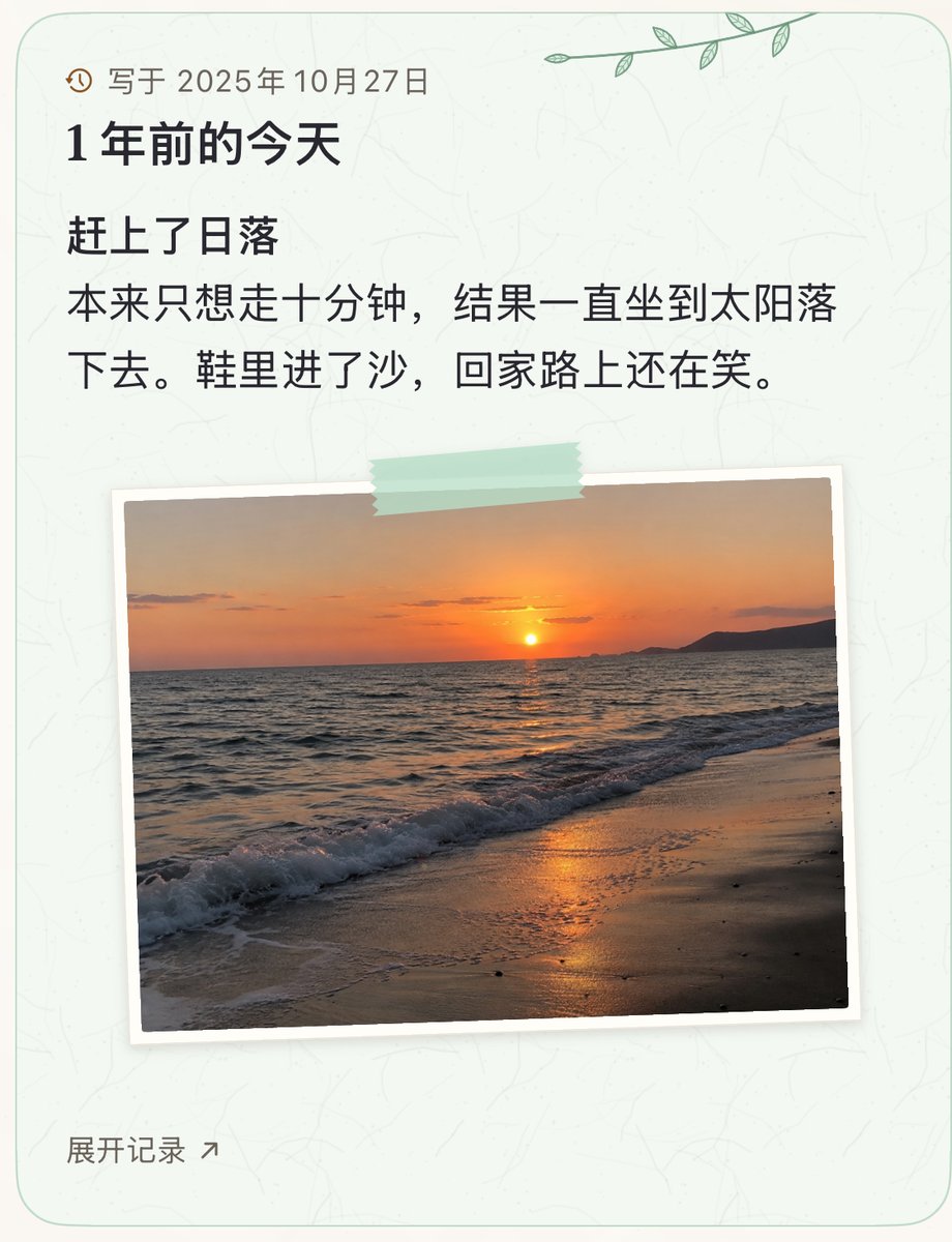 App 实际界面 · 展示内容为示例 · 往年今日